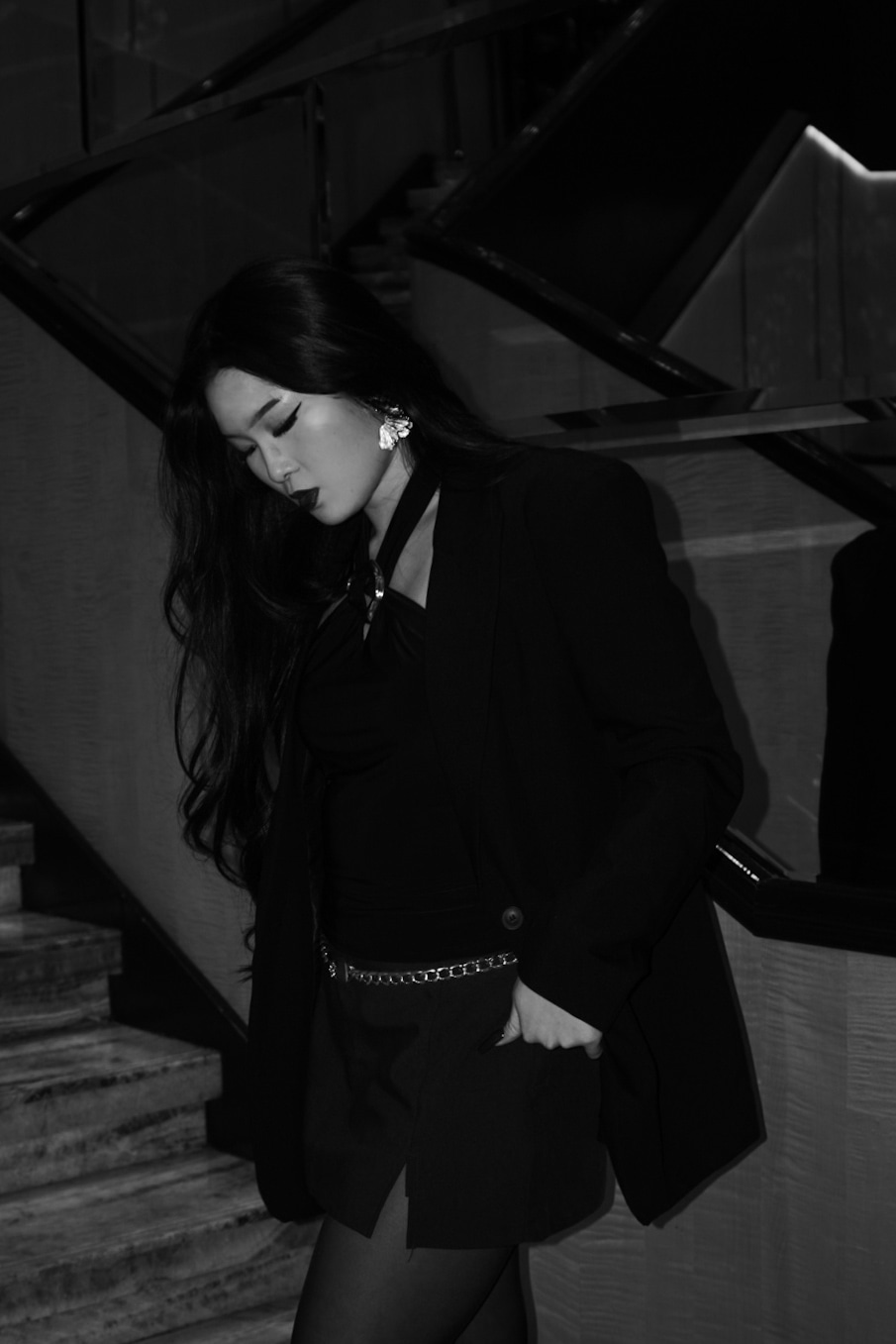 Traditional portrait with restrained color palette