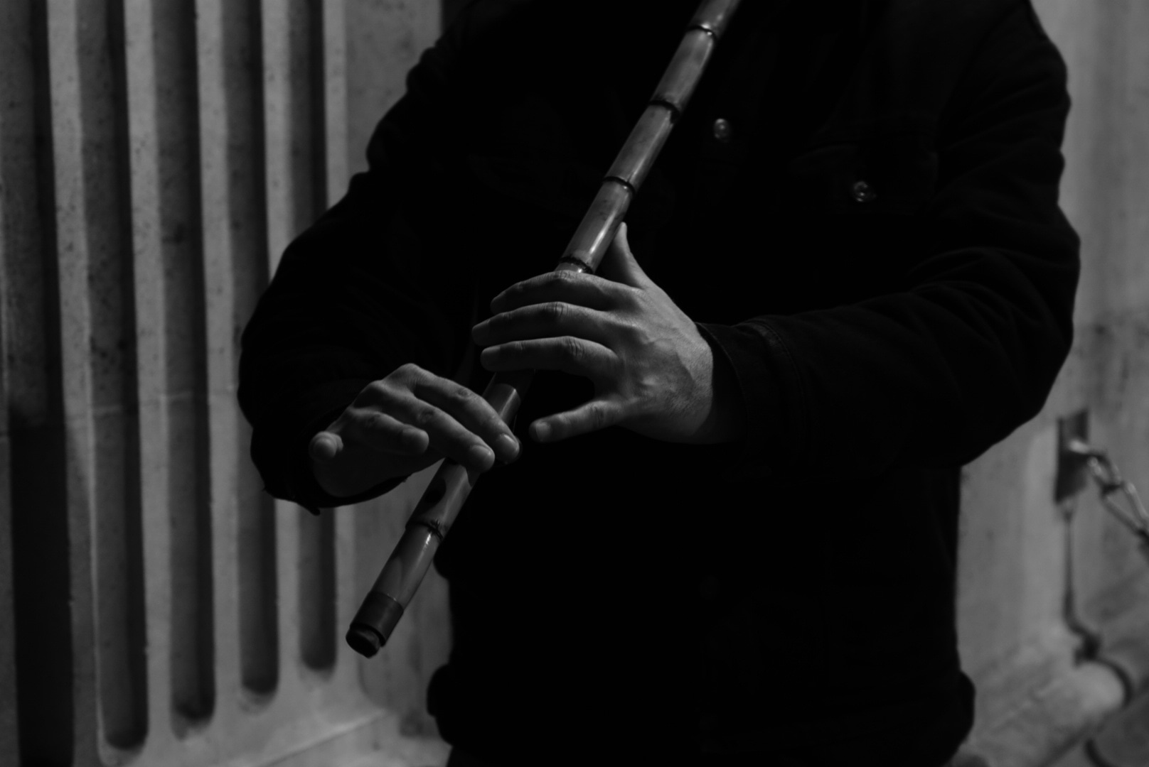 Street transition with graphic shadows