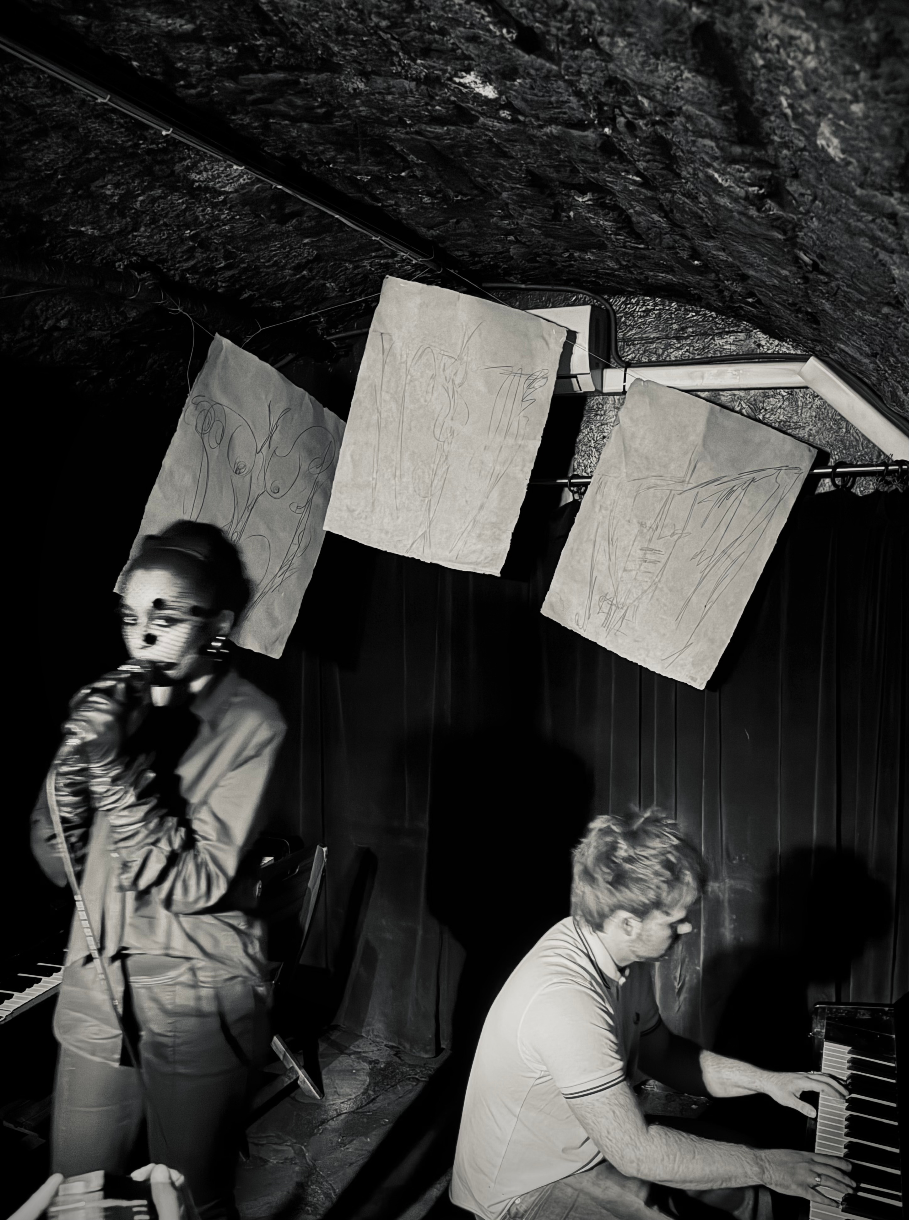 Concert portrait in warmer smoke and spotlight
