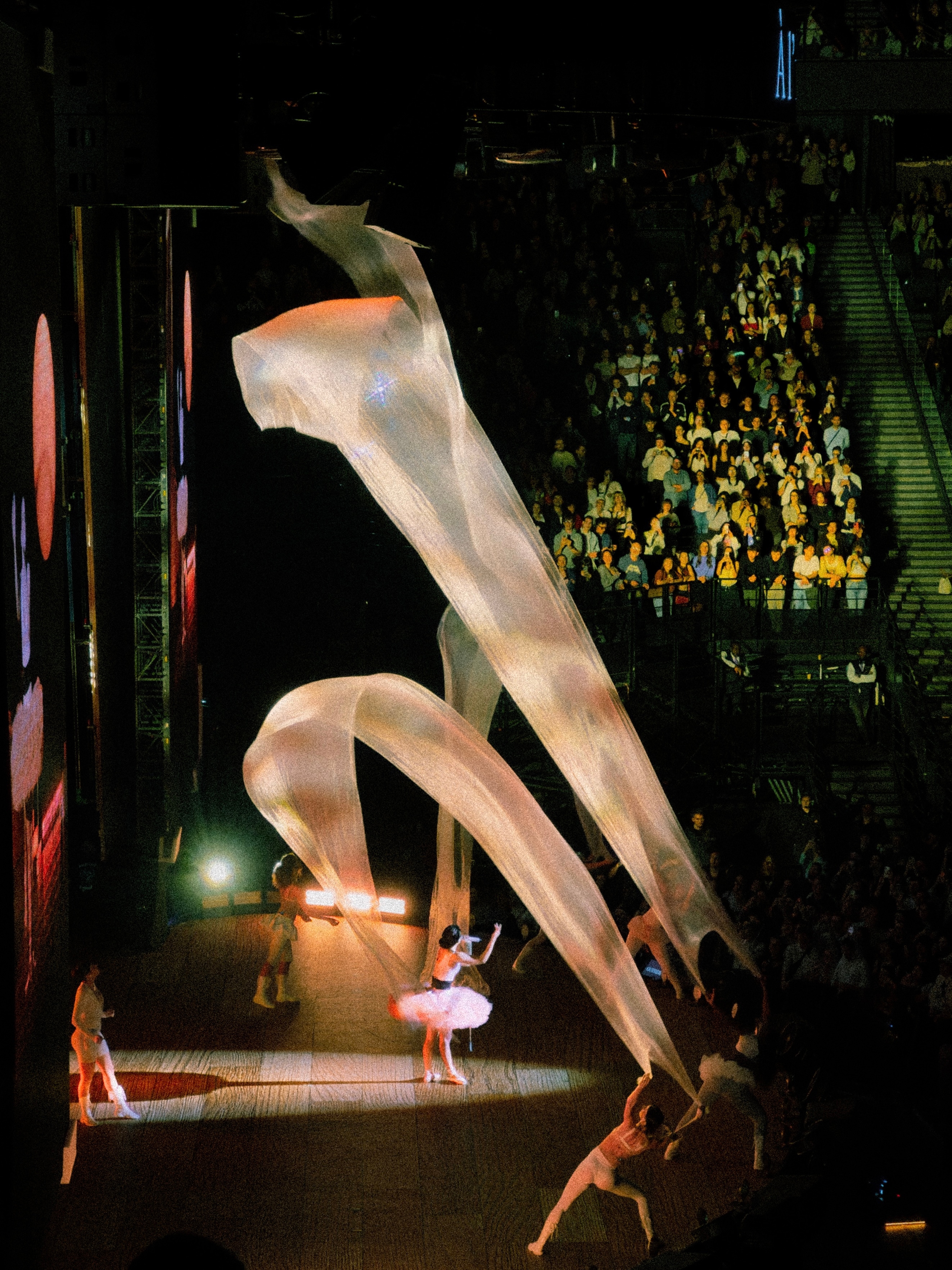 Concert portrait in deep stage light