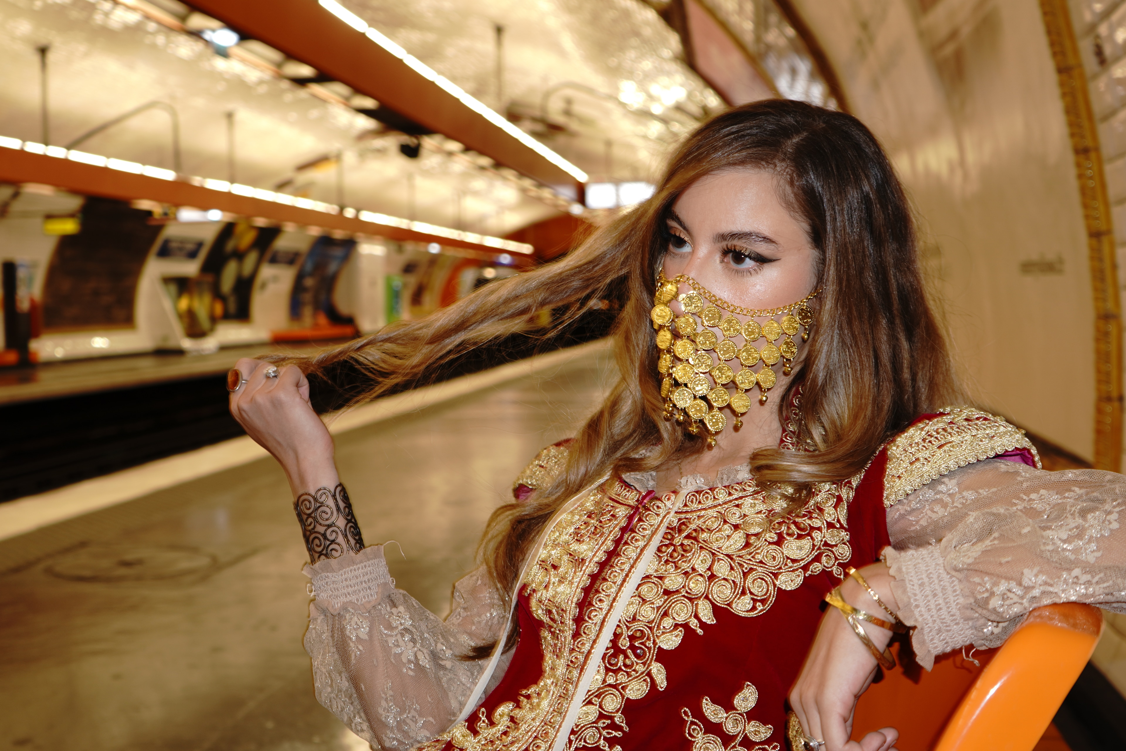 Fashion portrait with cultural styling